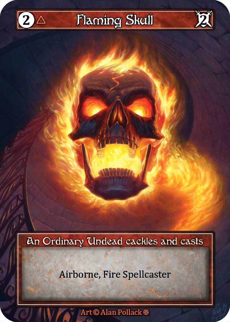 Flaming Skull — Gothic Foil
